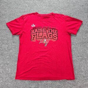 Tampa Bay Buccaneers Tshirt Mens Large Football Super Bowl LV Raise‎ The Flags